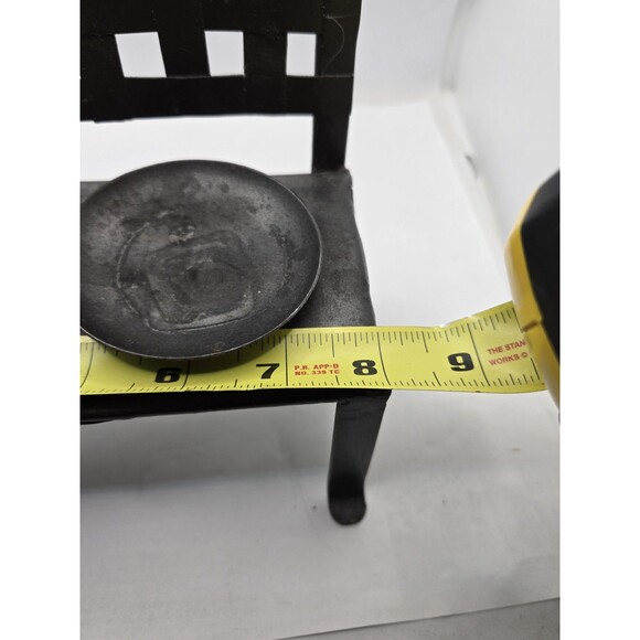 Metal Sculpture Weaved Bench Candle Holder - Picture 8 of 9